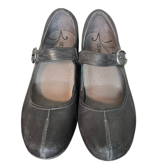 ABEO B.I.O. SYSTEM Nadine‎ Brushed Charcoal Leather Mary Jane Shoe Women’s 7.5 N - Picture 2 of 9